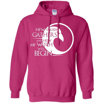 New Season Gathers And Now My Watch Will Begin Game Of Thrones Fan T-shirt Heliconia