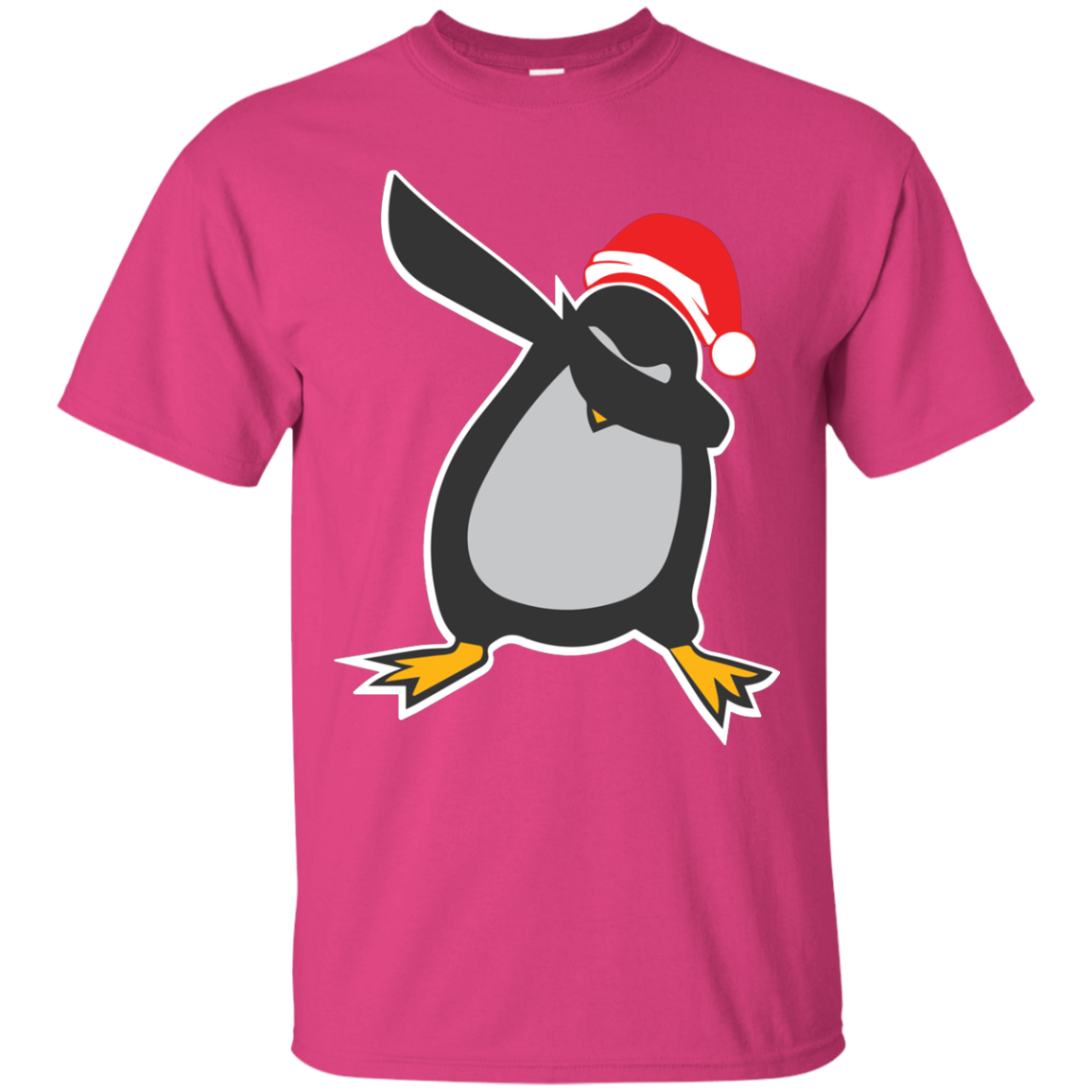Christmas T-Shirt Dabbing Penguin Heliconia