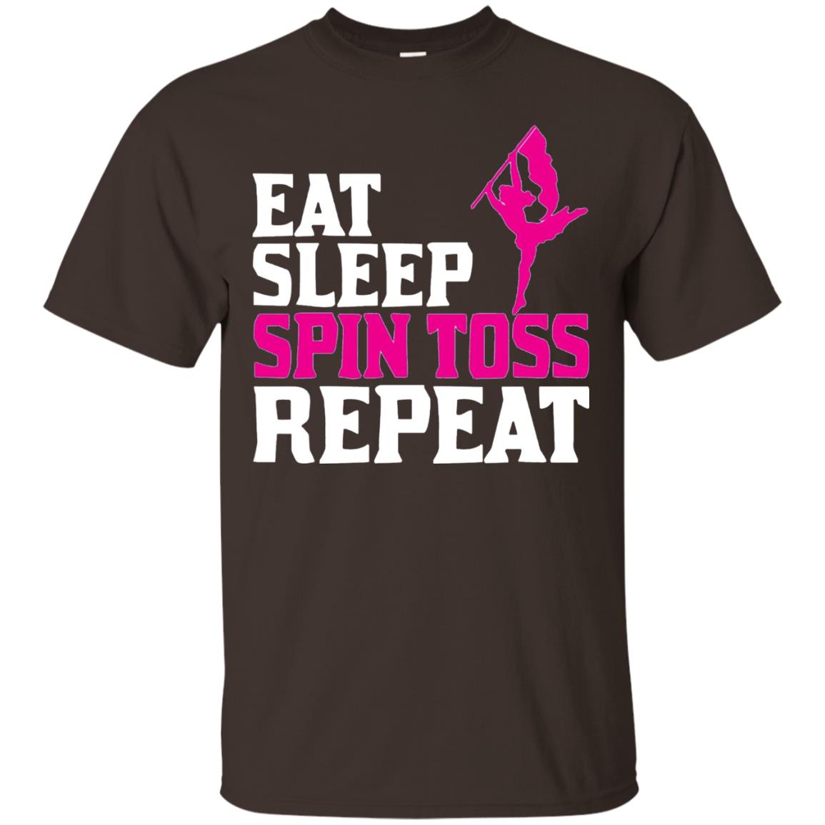 Eat Sleep Spin Toss Repeat Color Guard T-shirt Dark Chocolate