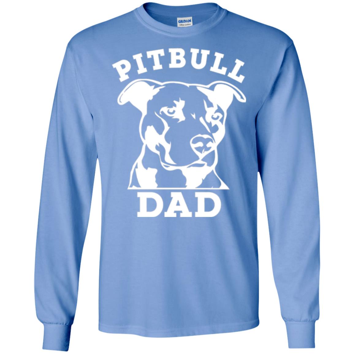 Pit Bull Dad T-shirt Pitbull Lovers Carolina Blue
