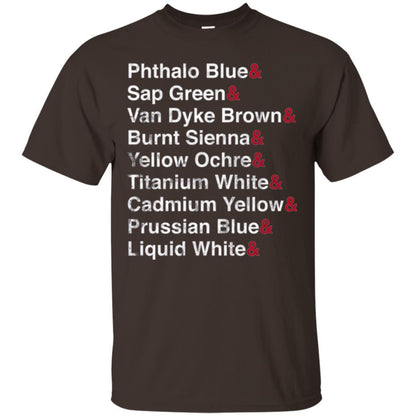 Painter T-shirt Oil Colors Bob Painter Ross Dark Chocolate