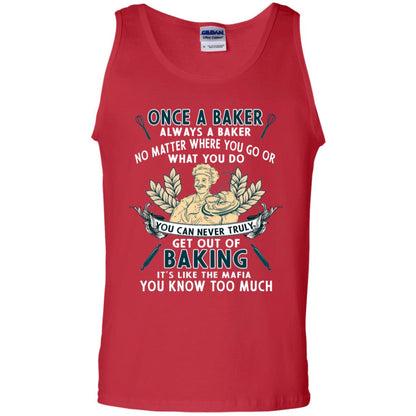 Once A Baker Always A Baker Baking Quote Gift Shirt Red
