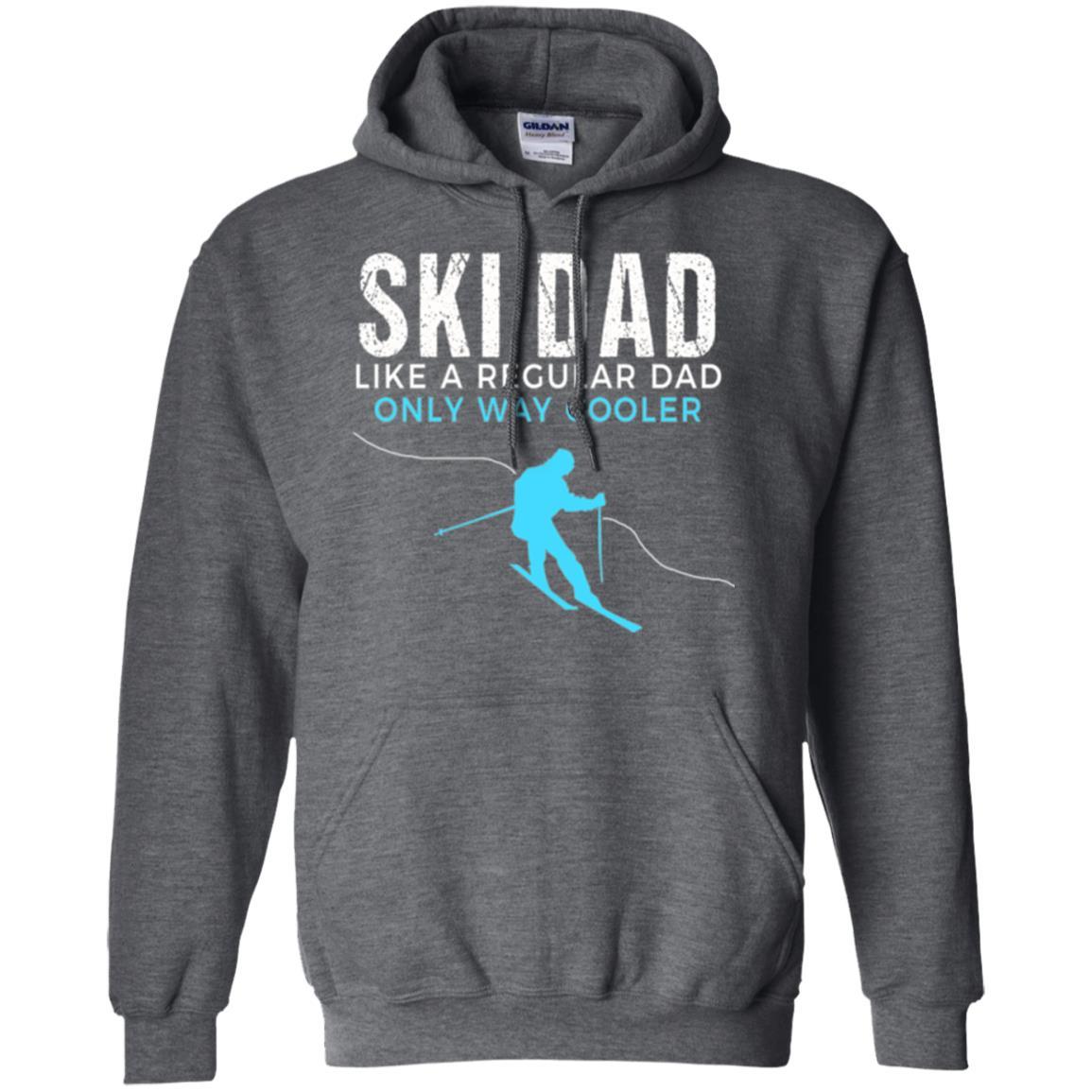 Skier T-shirt Ski Dad Like A Regular Dad Only Way Cooler Dark Heather