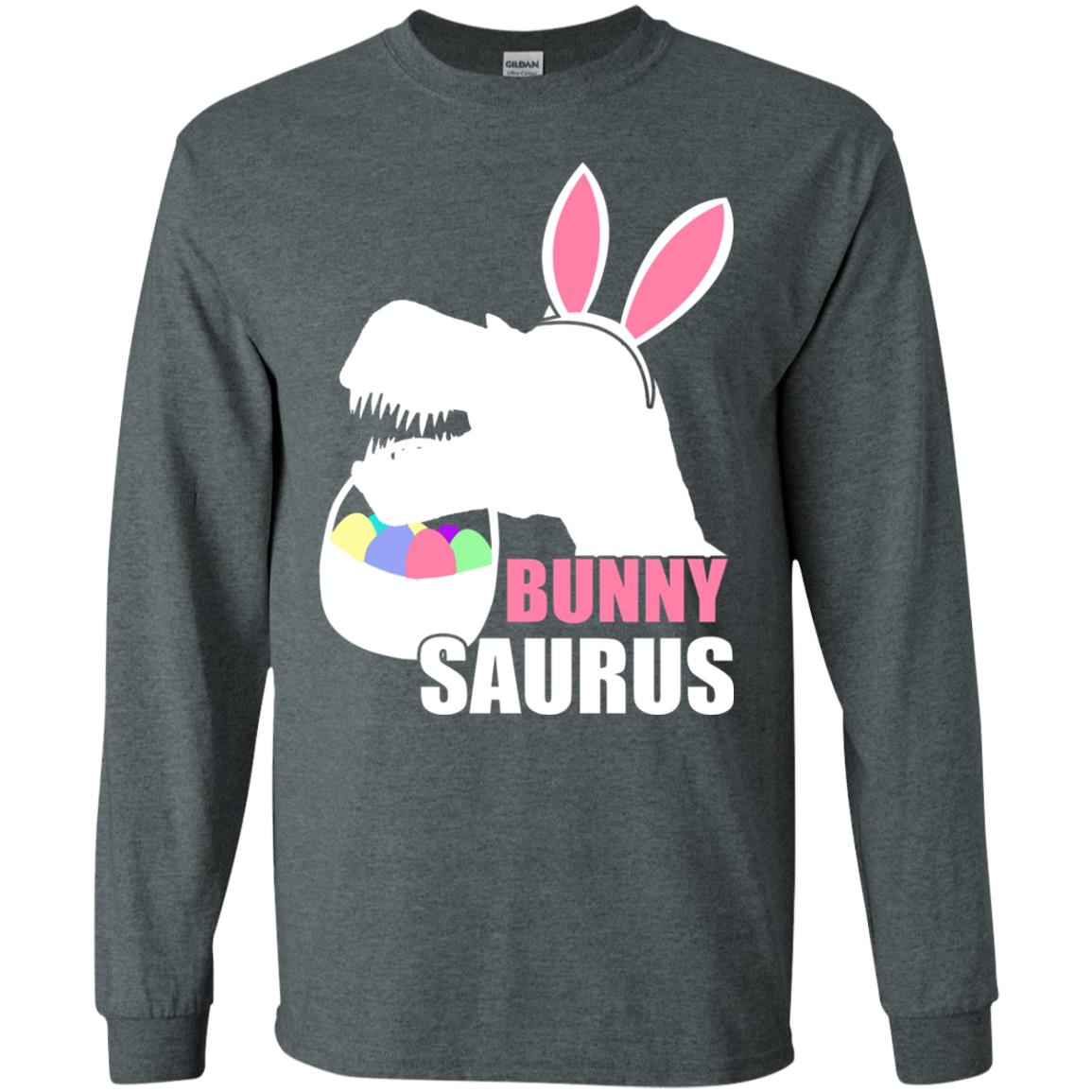 Bunnysaurus Easter Dinosaur Lover Shirt Dark Heather
