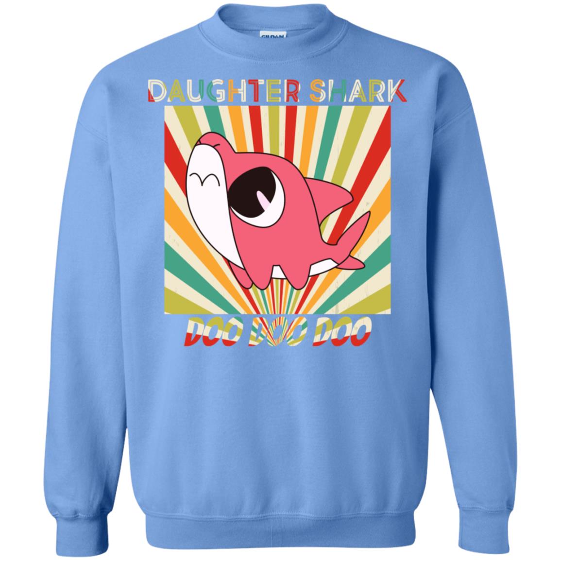 Daughter Shark Doo Doo Doo Family Shark Gift Shirt Carolina Blue