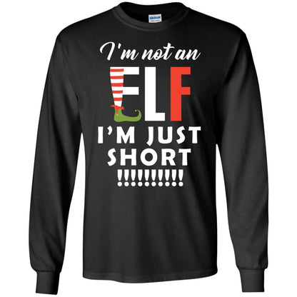 Christmas T-shirt I'm Not An Elf I'm Just Short Black