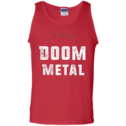 I Prefer Doom Heavy Metal Shirt Red