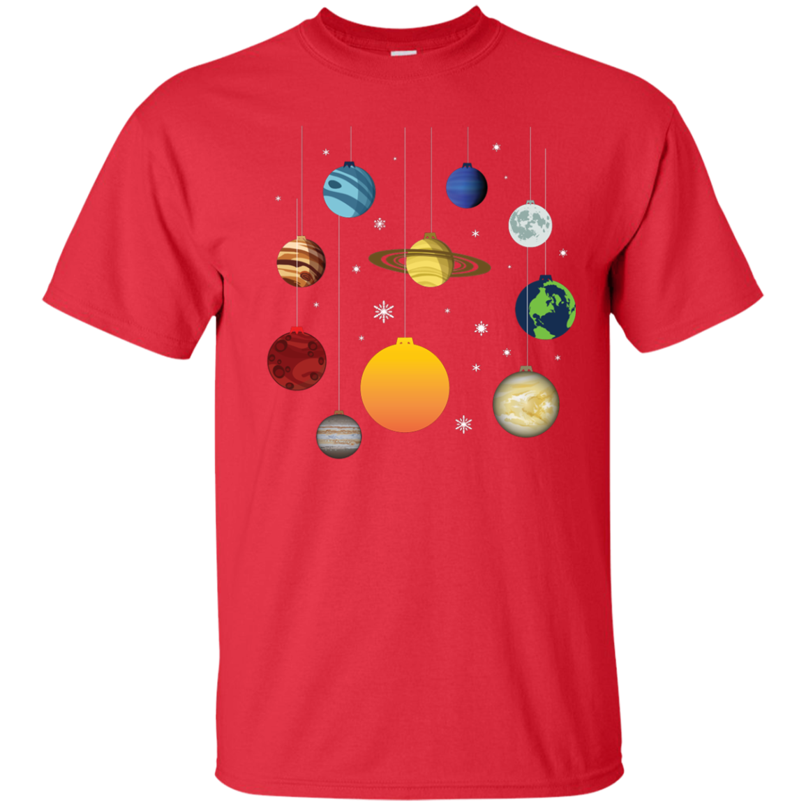 Christmas T-shirt Joy To Universe Christmas Red