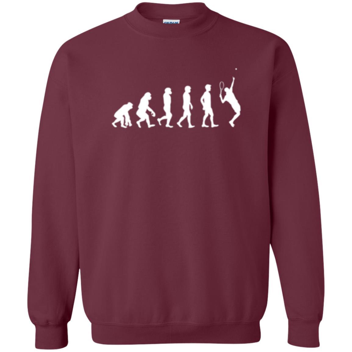 Evolution Of Tennis Player T-shirt Maroon