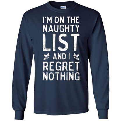 Christmas T-shirt I_m On The Naughty List Navy