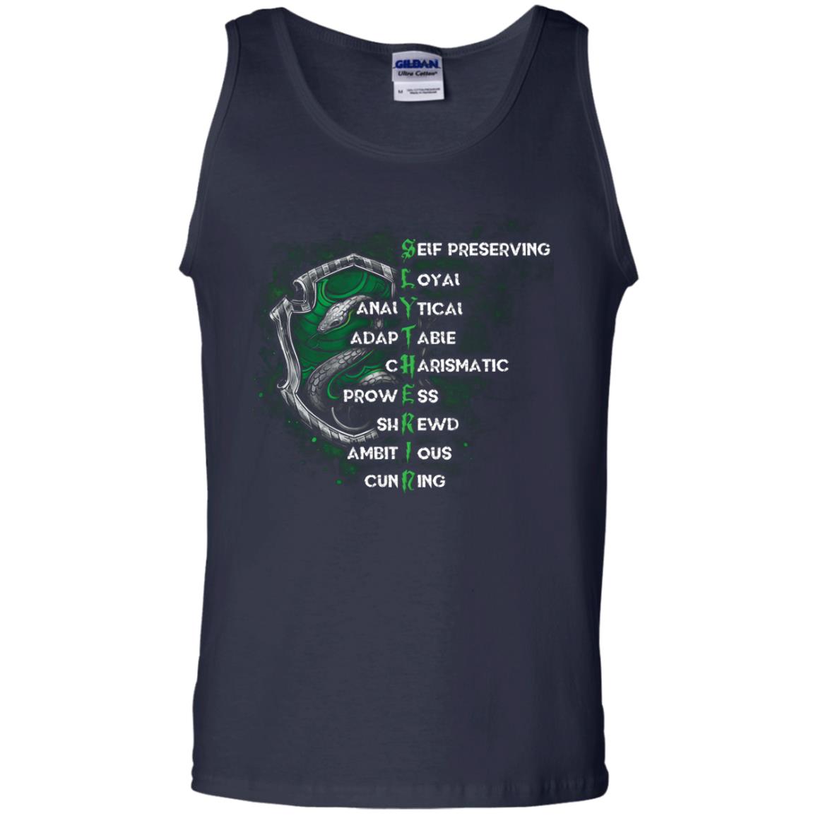 Slytherin House Harry Potter Fan Shirt Navy