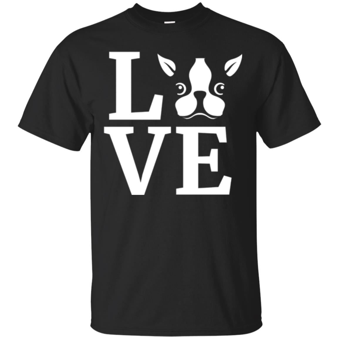 Dog Lovers T-shirt I Love My Boston Terrier Black