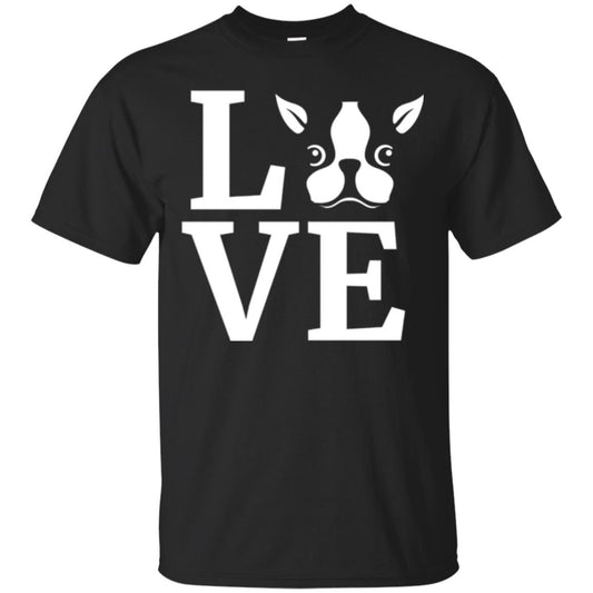 Dog Lovers T-shirt I Love My Boston Terrier Black