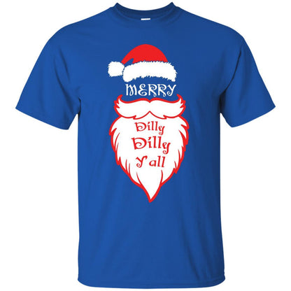 Christmas T-shirt Merry Dilly Dilly Y'all Royal