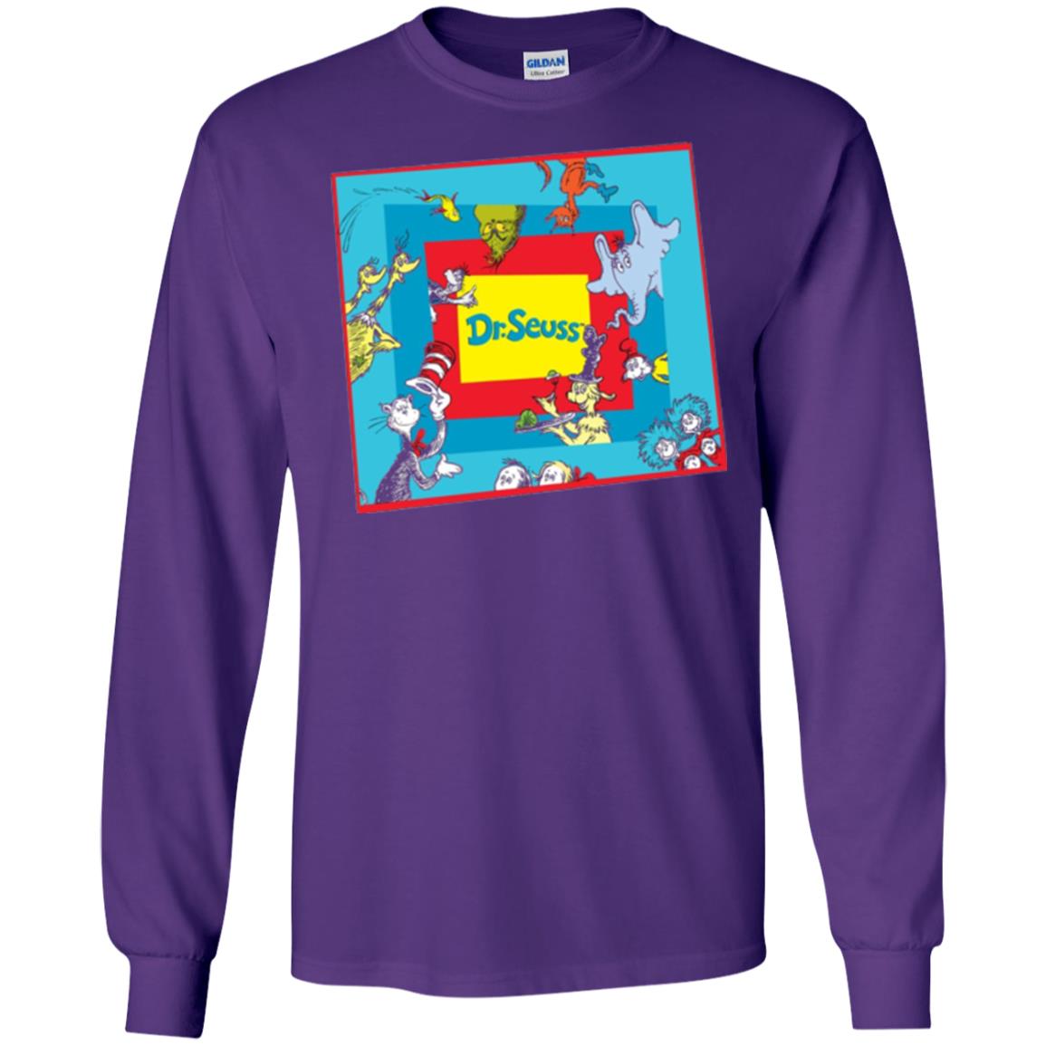 Dr. Seuss Character National Wear Red Day T-shirt Purple