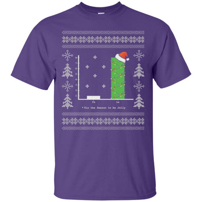 Christmas T-shirt Carol Bar Graph Purple