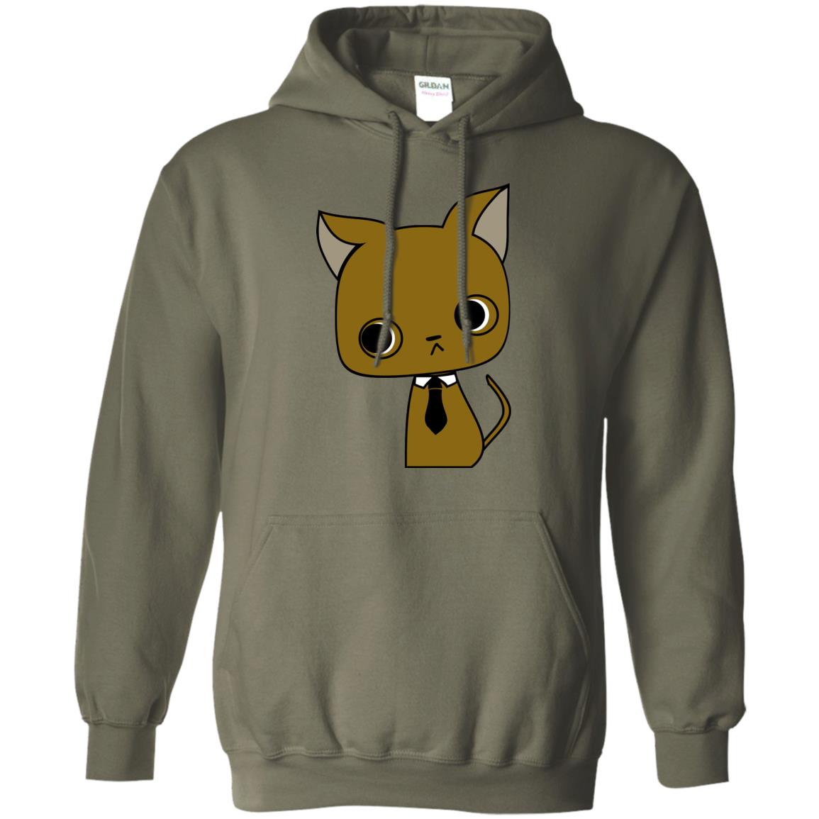 Funny Business Love Cat Shirt Military Green