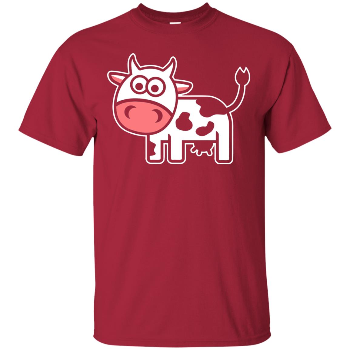 Cute Comic Cow Lover T-shirt Cardinal