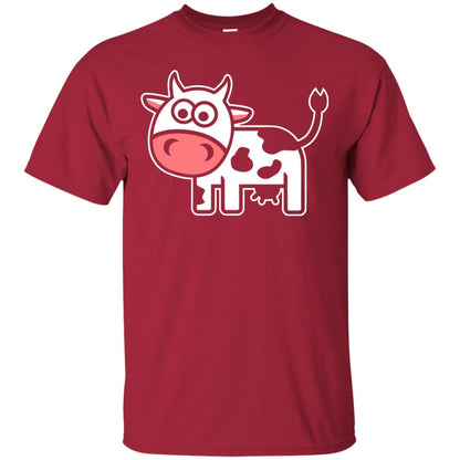 Cute Comic Cow Lover T-shirt Cardinal