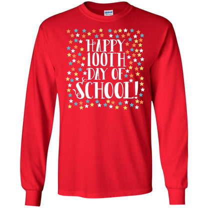 Teacher T-shirt Happy 100th Day Of School 100 Stars