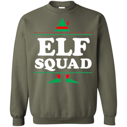 Christmas T-shirt Elf Squad Holiday Family Group Matching Military Green
