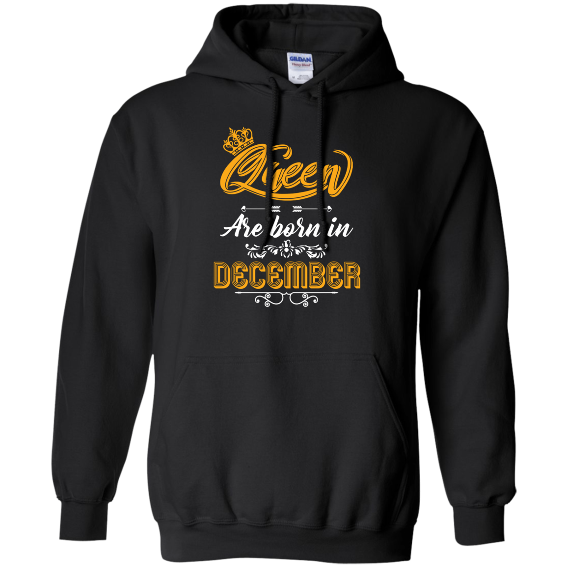 Brithday T-Shirt Queen Are Born In December Black