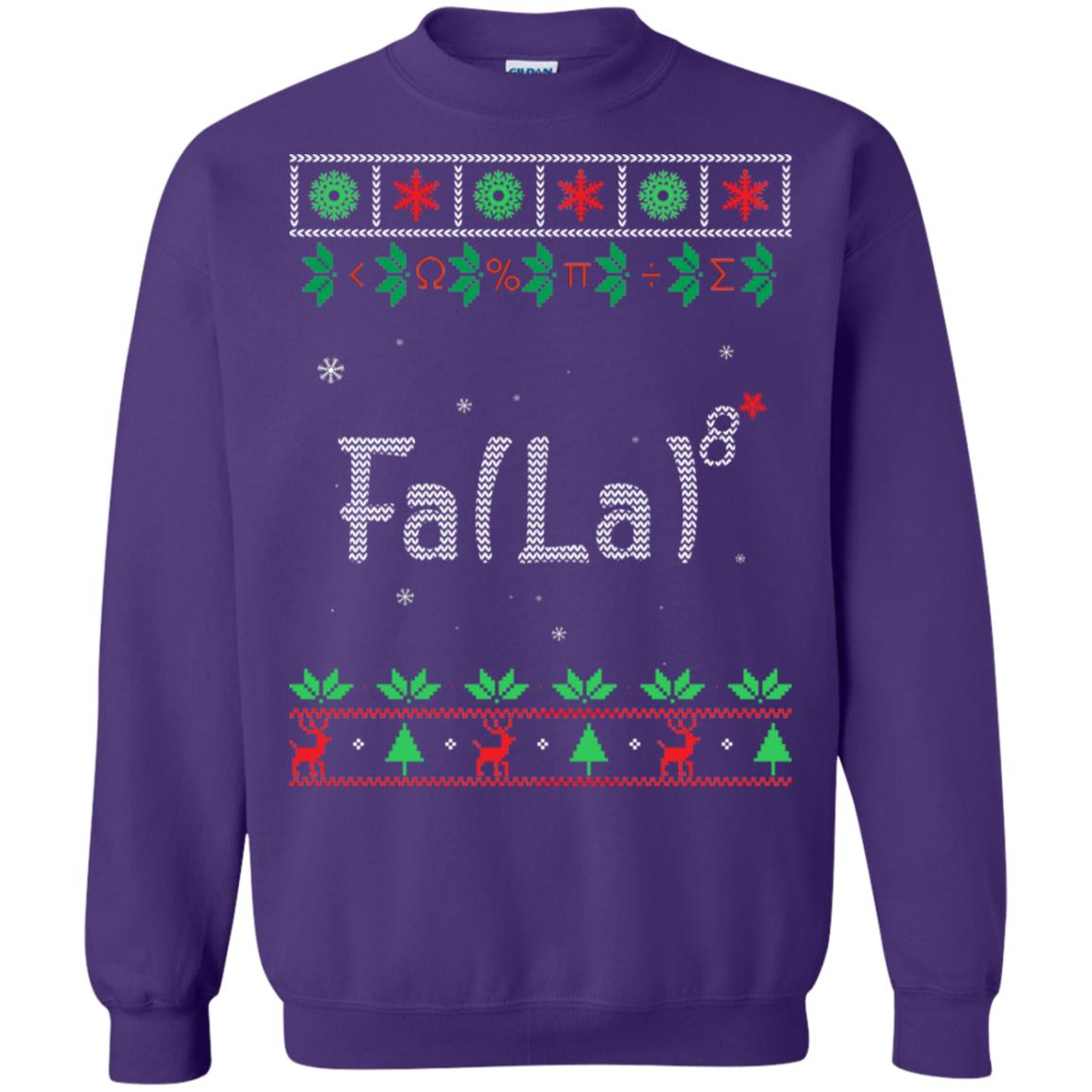 Fa La La La Mathematics X-mas Gift Shirt Purple