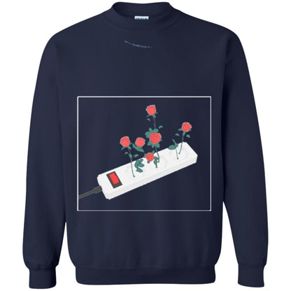 Flower Power Cute Art Aesthetic Vaporwave Digital Rose T-shirt Navy