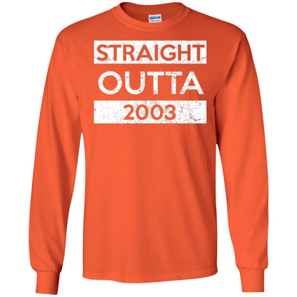 Brithday T-shirt Straight Outta 2003 Orange