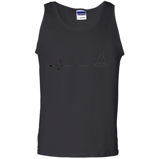 Sailboat Ocean Lover T-shirt Heartbeat Black