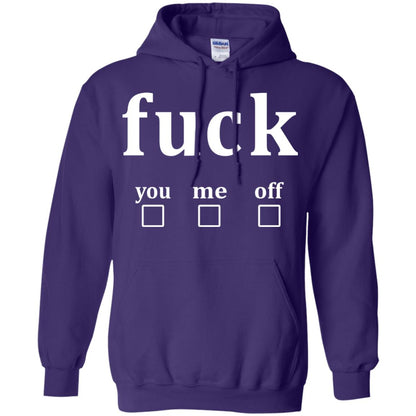Fuck You Me Off Shirt Purple