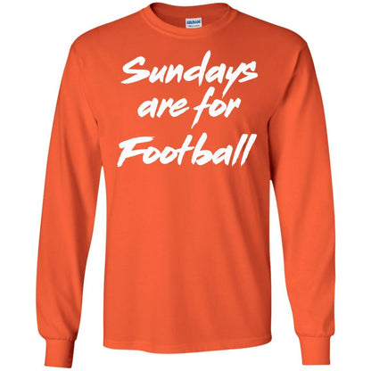 Football Lover T-shirt Sundays Are For Football Orange
