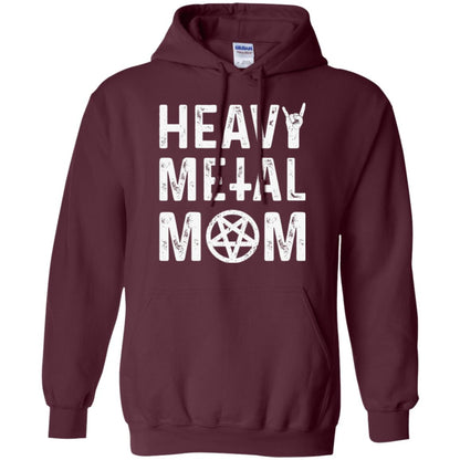 Heavy Metal Mom Vintage Band Music Concert Mother T-shirt Maroon