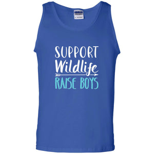 Funny Mother_s Day T-shirt Support Wildlife Raise Boys