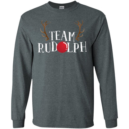 Christmas T-shirt Reindeer Team Rudolph Dark Heather