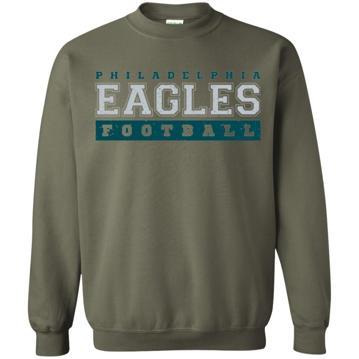 Football Lover T-shirt Philadelphia Football Fly Eagles Fly Collegiate Military Green