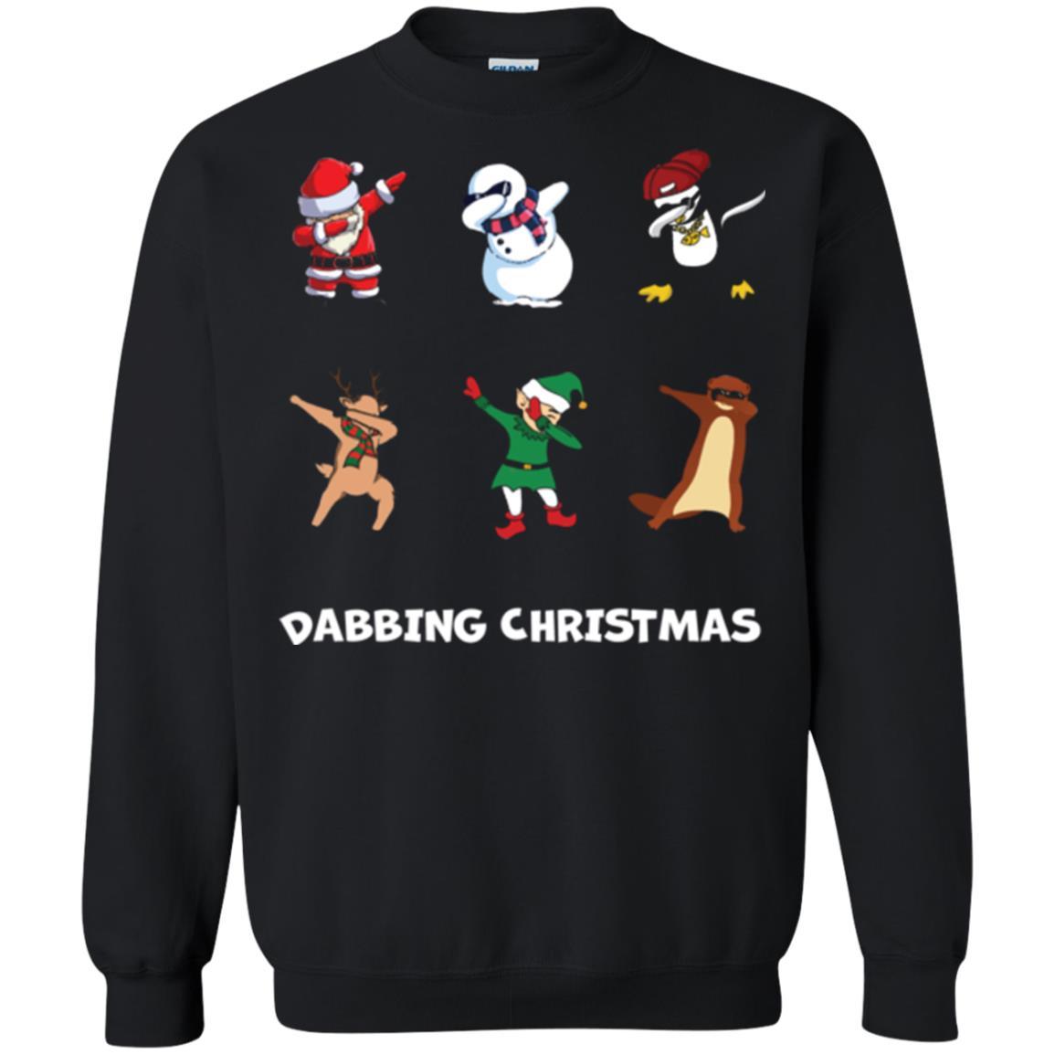 Dabbing Christmas T-shirt Black