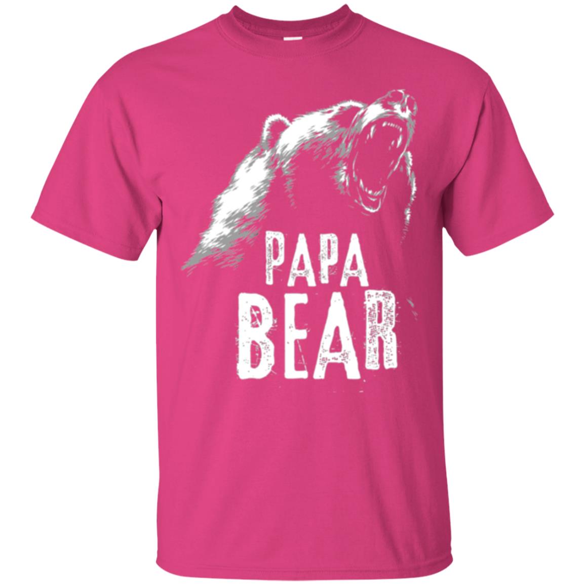 Papa Bear Best Dad For Fathers Day T-shirt Heliconia