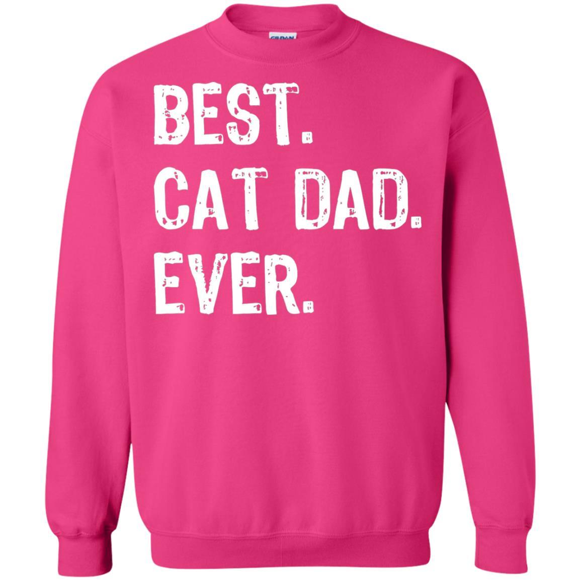 Cat Lover T-shirt Best Cat Dad Ever Heliconia