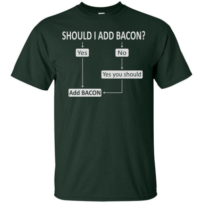 Bacon Lovers T-shirt Shoud I Add Bacon Forest Green