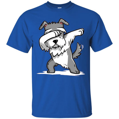 Dog Lover T-shirt Miniature Schnauzer Cute Dabbing Royal
