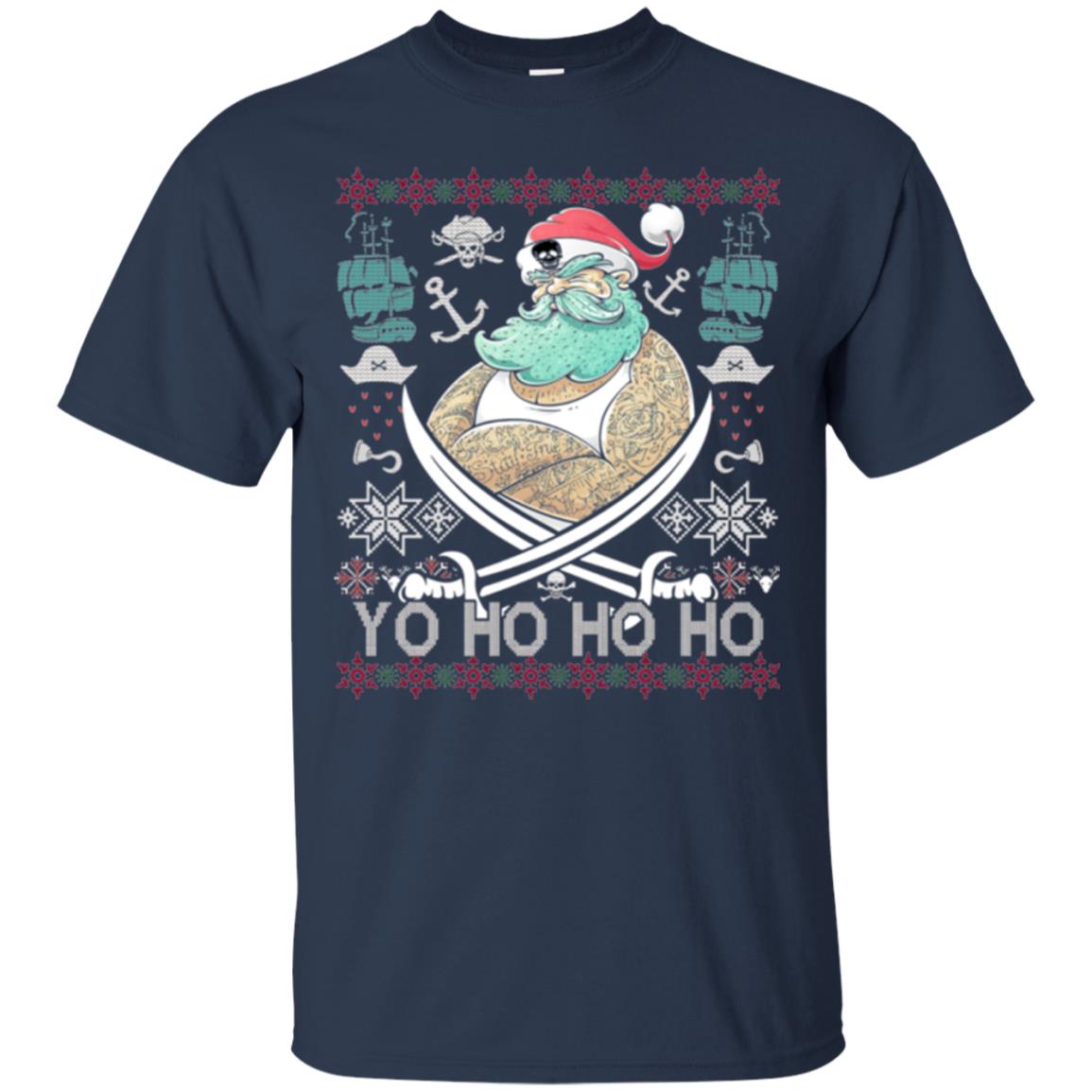 Christmas T-shirt Santa Pirate Navy