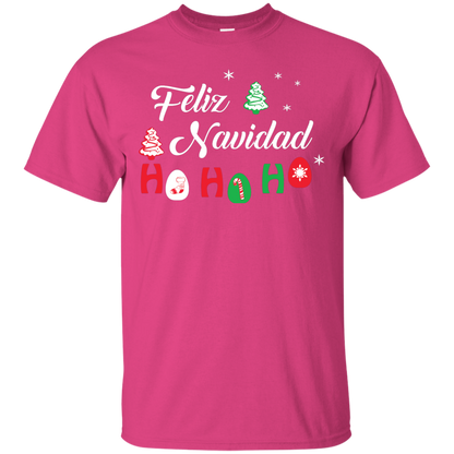 Chirstmas T-Shirt Feliz Navidad Ho Ho Ho Heliconia