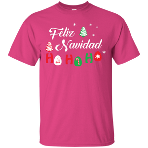 Chirstmas T-Shirt Feliz Navidad Ho Ho Ho