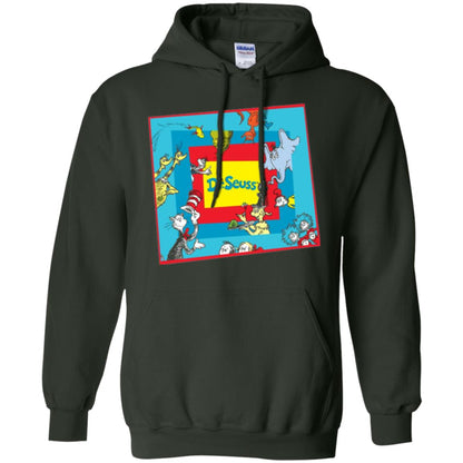 Dr. Seuss Character National Wear Red Day T-shirt Forest Green