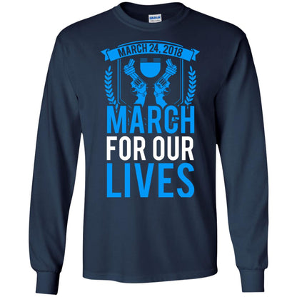 Anti Gun T-shirt March For Our Lives March 24 2018 Navy