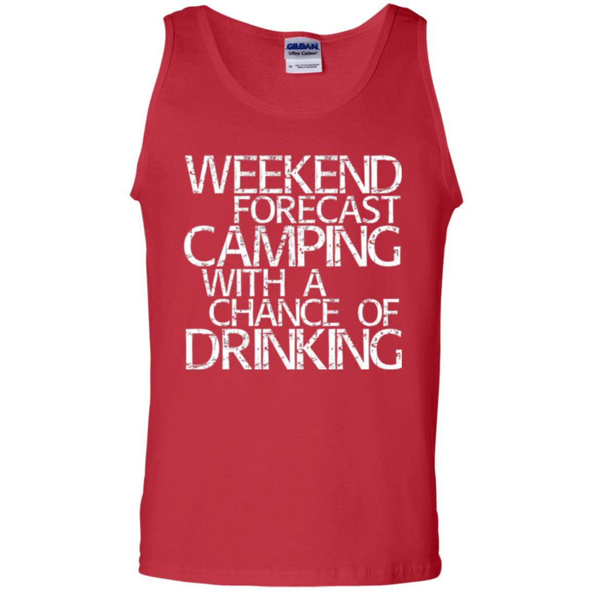Camper T-shirt Weekend Forecast Camping With A Chance Of Drinking Red