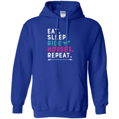 Horseback Riding T-shirt Eat Sleep Ride Horses Repeat Royal
