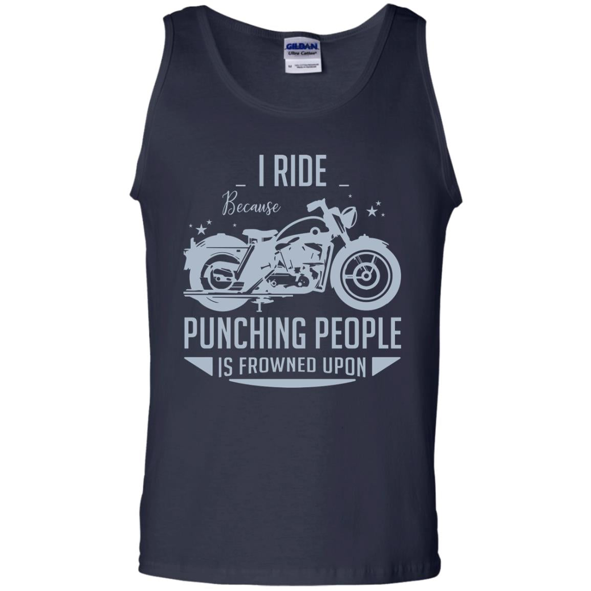 I Ride Because Punching People Is Frowned Upon Riding Lovers Shirt Navy