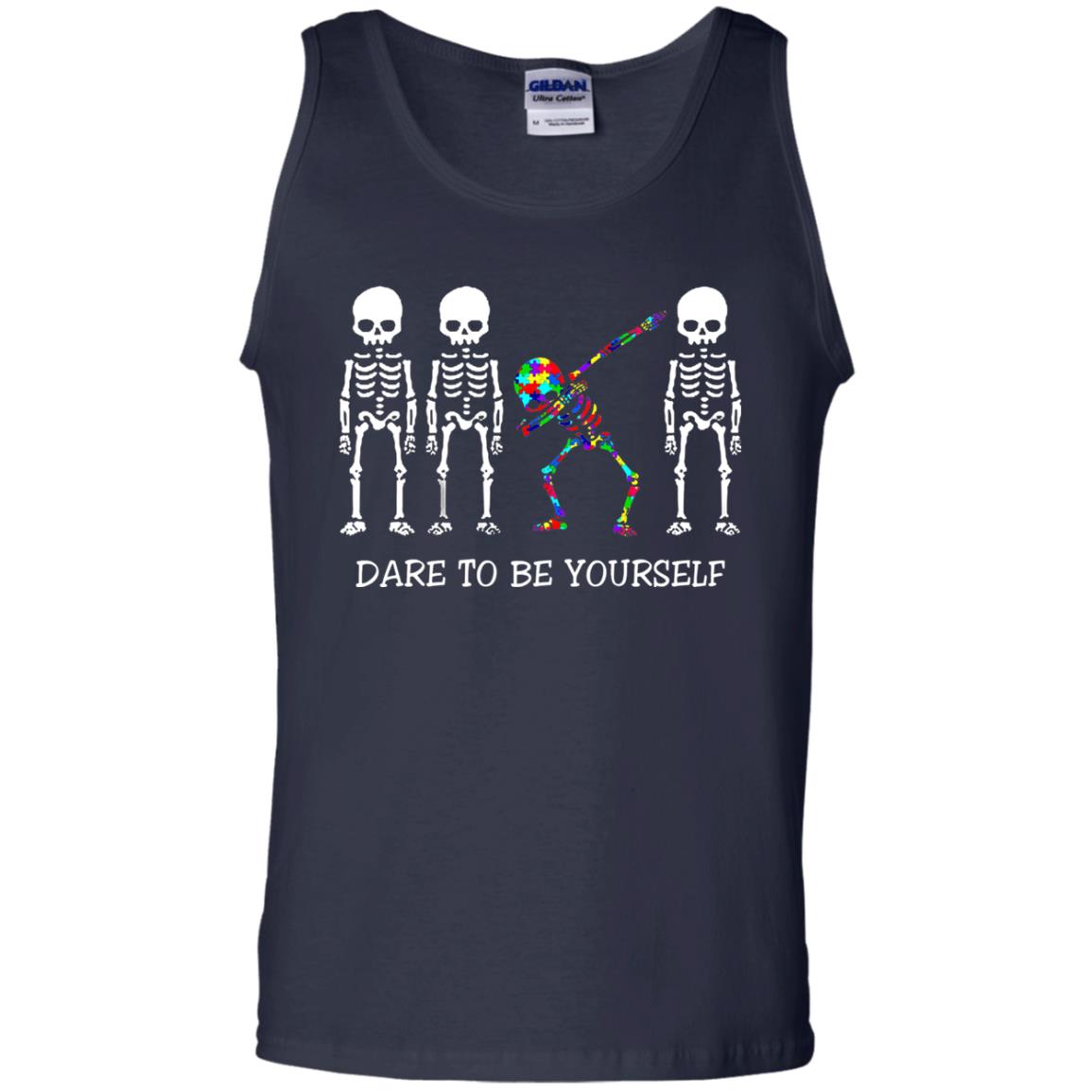 Dare To Be Yourself Autism Awareness T-shirt Navy